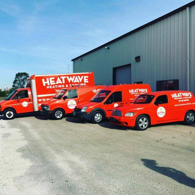 A Heatwave HVAC visual highlighting compact cooling equipment in a residential setting.